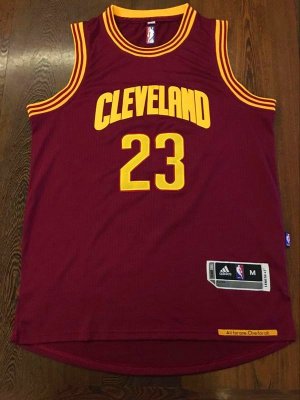 Maillot De Basket Cleveland Cavaliers LeBron James 23 Brode AU Fabric Rouge